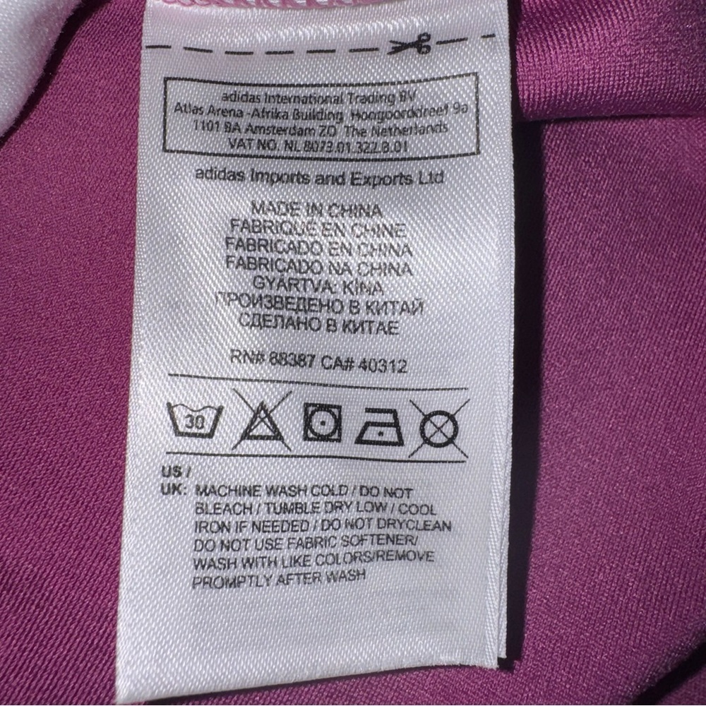 Adidas Womens Small Pink ClimaLite Full Zip Athletic Jacket Running Training - Picture 7 of 8